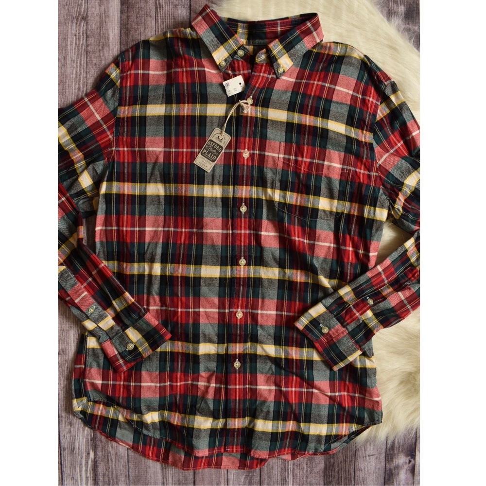 NWT J.Crew Oxford flannel button down